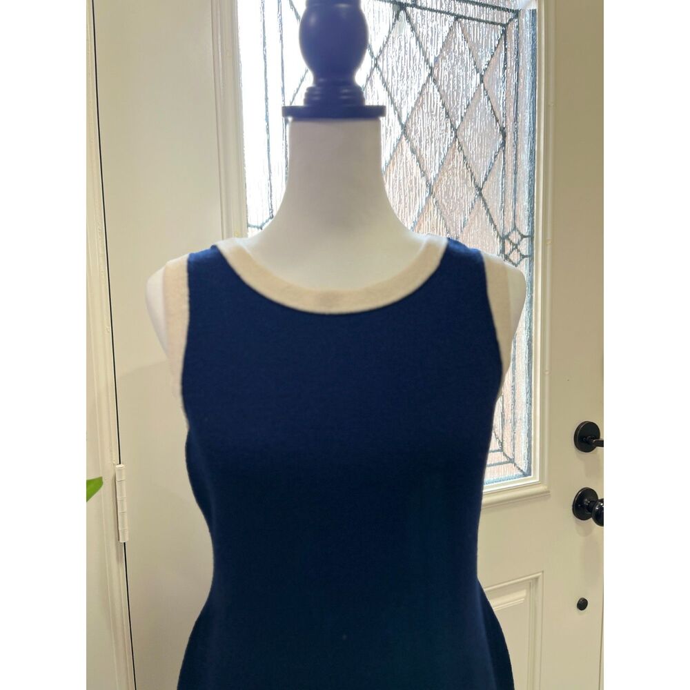 St John Navy Knit Sheath Dress Size 6 Marie Gray Classic Career Desiger - Picture 10 of 12